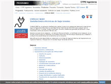 Tablet Screenshot of cypelec.cype.es