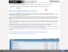 Tablet Screenshot of programas.cype.es