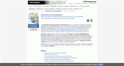 Desktop Screenshot of generadoresdepresupuestos.cype.es